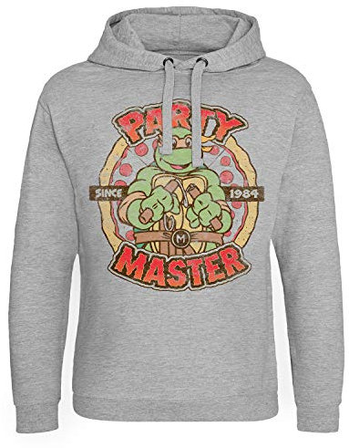 Teenage Mutant Ninja Turtles Offizielles Lizenzprodukt Party Master Since 1984 Epic Hoodie (Heather Gray), X-Large