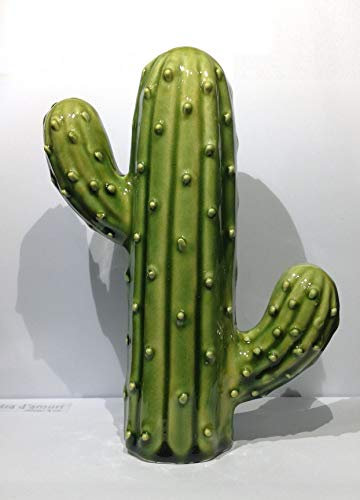 Petra d'amuri Cactus decorativo in ceramica Siciliana H 18 cm Hand Made in Sicily