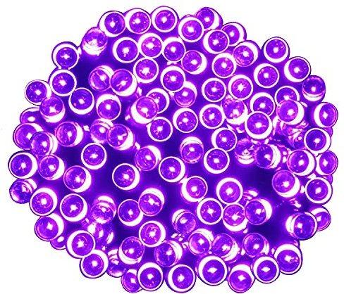 Tuokay Super Bright Plug in Fairy Lights with Memory Function, 23m 200 LED Indoor Decorative String Lights for Tree Gazebo Patio Yard Fence Ornament (Purple)
