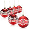 com-four® 6X Weihnachtskugeln, Christbaumkugeln bruchsicher aus Kunststoff für Weihnachten, Baumschmuck für den Christbaum mit Anhänger