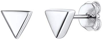 ChicSilver Silber Triangel Ohrstecker Damen Minimalisitische Ohrringe mit Geschenkebox für Muttertag Abschluss Party