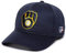 Milwaukee Brewers Q3 Wicking Navy Blue Hat Cap Cap Adult Men Adjustable, navy, Einheitsgröße