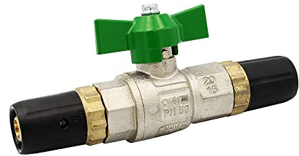 Pipetec Steckfitting Steck-Kugelhahn für Trinkwasser (DVGW) 16x2