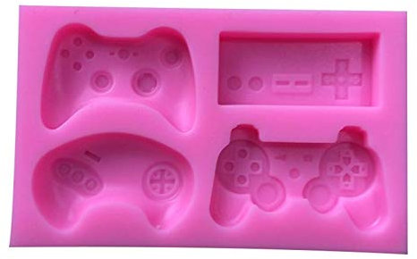 TOSSPER Game-Controller-Mold, Mini Silikon Video Game Controller Mold Gamepad Fondant Form Für Süßigkeit, Schokolade, Kuchen-Dekoration, Harz, Ton