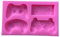 TOSSPER Game-Controller-Mold, Mini Silikon Video Game Controller Mold Gamepad Fondant Form Für Süßigkeit, Schokolade, Kuchen-Dekoration, Harz, Ton
