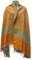 Winterschal aus reiner Yakwolle, hellorange, mit Blumenmuster, als Dekoration, Wolldecke, unisex, übergroß, doppelseitig, luxuriös