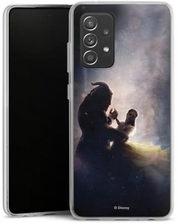 DeinDesign Silikon Hülle kompatibel mit Samsung Galaxy A52s 5G Case transparent Handyhülle Die Schöne und das Biest Disney Princess Offizielles Lizenzprodukt