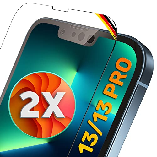 XeloTech für iPhone 16e /14/13/13 Pro aus Panzerglas, Full Screen Auto-Installation Schutzglas 9H Härte Stoßfest Kratzfest Anti-Fingerabdruck Anti-Öl Anti-Bläschen, 2 Stück