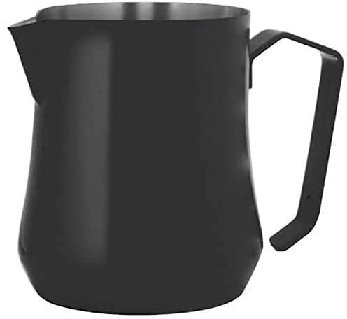 Metallurgica Motta 17 oz Stainless Steel Tulip Milk Frothing Pitcher, Black