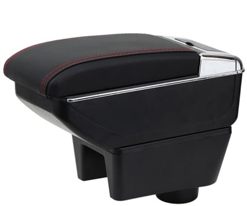 YJYWZH Armlehne Kompatibel mit Seat Ibiza 6j Armlehnen Ibiza 4 IV 2008-2016 Armlehne Schwarzes Leder Aufbewahrungsbox Innenausstattung Nachrüstteile