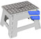 Deco4Me Tritthocker klappbar 22 cm hoch, belastbar bis 150 kg, 1 Stufe, rutschfest - Faltbarer Klapphocker für Badezimmer, Kinder, Küche - Hellgrau