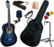 Pack Guitare Classique 3/4 (8-13ans) Pour Enfant Avec 7 Accessoires (Bleu)