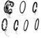 Luvadeyo 7PCS Verstellbare Band Fingerringe Set Niedliches Minimalistischer Schwarzes Silber Welle Stapelbare Offene Ringe Set für Damen - Schwarz