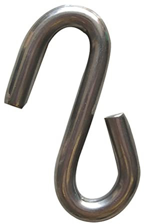 SYDARSYN 5 Stück S Haken Heavy Duty Edelstahl S Shaped Haken für Hängematte Swing Pflanzen Hacken zum Aufhängen von Werkzeugen
