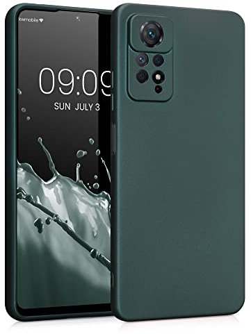 kwmobile Case kompatibel mit Xiaomi Redmi Note 11 Pro / 11 Pro (5G) / 12 Pro (4G) Hülle - Schutzhülle aus Silikon metallisch schimmernd - Handyhülle Metallic Petrol