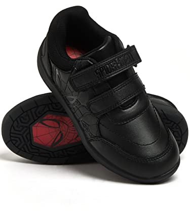 Marvel Jungen Schulschuhe | Spiderman Schuhe | Turnschuhe Jungen | Spidey Sneaker Kinder | Offizielle Spiderman Ware | Schwarz 26