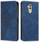 KOUYI Kompatible mit Huawei Mate 20 Lite Hülle, Retro Premium PU Leder Weich TPU Klapphülle Kartenfächer Magnetic Standfunktion Flip Wallet Shockproof Handyhülle (Blau)