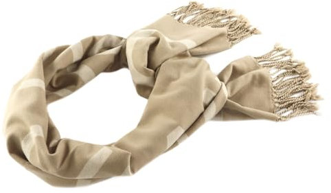 Calvin Klein Damen Fringes Scarf 65X195 K60K607322 Gewebter Schal, Grau (Doeskin), OS