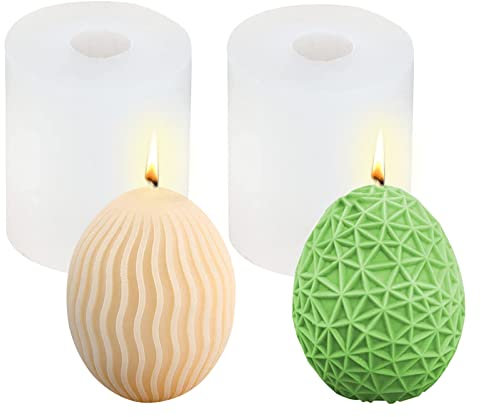 Ostereier Silikonform Für Kerze Harz Beton Gießen, 3d Silikonform Ostern, Osterdeko Basteln Silikon Gießform Oster Eier Kerzenformen Giessformen Für Raysin Epoxidharz Gips, Ostergeschenke Kinder (A)