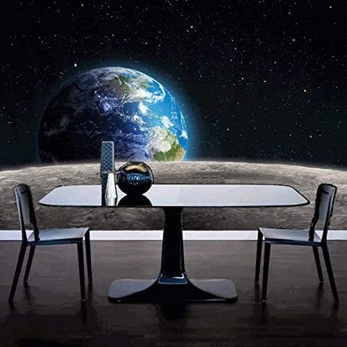 3D Wandtapete Erde Kosmischer Mond Fototapeten Wohnzimmer Tv Sofa Thema Hotel Luxus Hintergrund Wandmalerei Wohnkultur Abziehen Und Aufkleben Wandkunst Selbstklebende Wandposter 400(B) x280(H) cm