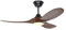 Energiespar Deckenventilator mit LED Beleuchtung und Fernbedienung Eco Genuino-L Schwarz/Nussbaum 122 cm