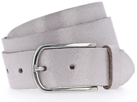 Vanzetti Leder Gürtel Glitter Radiance 35mm Metallic Belt W110 Light Pink/Silver Metallic roségoldfarben