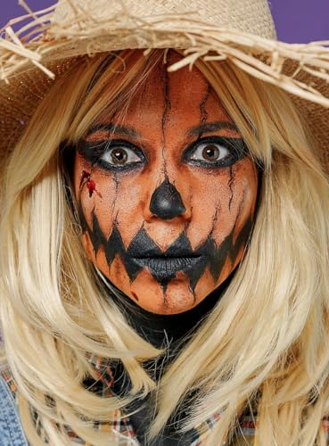 Hochwertiges Halloween Make-up Set - Halloween Vogelscheuche - Verkleidung Schminke - Karneval & Motto-Party