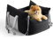 Lesure Dog Car Seat for Medium Dog - Waterproof Dog Booster Seat for Car with Storage Pockets, Clip-On Safety Leash and Memory Foam Filling, Small Pets Travel Carrier Bed, 58x56x33cm, Black
