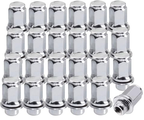 Lot de 24 écrous de roue hexagonaux 12 x 1,5 mm 13/16 de longueur OEM Factory Mag pour Tacoma 4 Runner FJ Cruiser Matrix GX470/GX460 SR5 Pre-Runner TRD Off-Road Limited