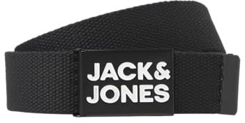 JACK & JONES Gürtel Jacbirk Woven Belt Gürtel, Schwarz, 80