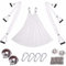 PLOTSAGE Aerial Yoga,Yoga Fitness Straps,Anti-Gravity Aerial Yoga Swing,Pilates Swing Set,Yoga Hanging Hammock,Indoor Fitness Equipment,White