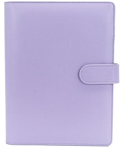 WITHYU A5 Binder, 6 Ring A5 Ringbuch Kunstleder, Ringbuch Nachfüllbar (ohne Innenseitenpapier), Ringordner, Haushaltsordner, Notizbuch für Organizing Planner Nachfüllseiten