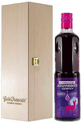 St. Hubertus Johannisbeer-Tropfen Beeren Likör mit Geschenk-HK