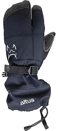 ALTUS Glaciar Manopla Tri-Dedo | con sotoguante de Polar | Guante Impermeable | Guante para esquí | (Large)