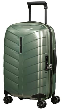 Samsonite Attrix - Spinner S, Erweiterbarer Handgepäck, 55 cm, 38/44 L, Grün (Basilikumgrün)