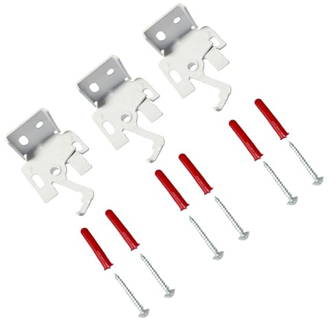 Jones Interiors Lot de 3 supports de fixation pour store romain Blanc Compatible avec Blinds 2Go & Hillarys