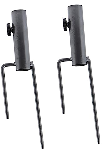 FUNOMOCYA Sonnenschirmständer 2er-Pack Fester für Strandschirm Stabiler Schirmhalter aus Stahl Spike