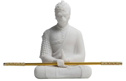 ABOOFAN Affenkönig-Statue Sun Wukong-Figur Kunstharz Affen-Buddha-Skulptur Feng-Shui-Anhänger Für Zuhause Büro Desktop Auto Armaturenbrett-Dekoration