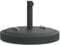 vidaXL Round Parasol Base with Handles - Black PE/Concrete Outdoor Umbrella Stand for Ø38/48mm Poles, 25kg