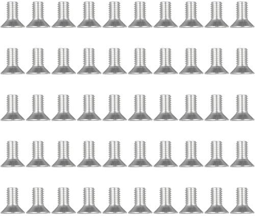 50 Pezzi M3 X 6 mm Viti A Testa Svasata con Esagono Incassato Argento in Acciaio Inox Antiruggine Vite a Testa Svasata Viti a Esagono Incassato