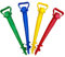 eacommerce - Picchetti Ombrellone Spiaggia in ABS da 42 cm | Punta Elicoidale per Sabbia | Per Pali da 22 a 25 mm | Facile da Piantare | Colori Assortiti (2 Pezzi, In Plastica)