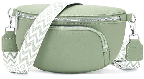 Rorimyth Bauchtasche Damen Hellgrün Gürteltasche Damen Crossbody Bag Damen Handtasche Damen Brusttasche Damen Hüfttasche Damen Umhängetasche Damen Klein