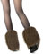 SwirlColor Legwarmer Damen, Braun Beinwärmer Weiche flauschige Kunstpelz Frauen Mode Boot Manschette im Winter 20cm/7.87in