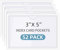 52Pack Self Adhesive Index Card Pockets with Top Open for Loading, Clear Plastic Label Holders Photo Sleeves for Note Cards, Library Cards, Locker,Storage Bins,Planners Index(3 x 5Inches)