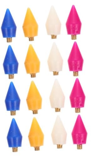 CRILSTYLEO Rhinestone Picker Dotting Pen Heads 16pcs Set Nail Art Wax Pencil Wear-resistant Manicure Tools