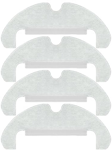 Rrochio Panno Mop per Dreame D10 Plus Gen2, 4 Panni Accessori Ricambi per Robot Aspirapolvere Dreame D10 Plus, D10s Plus, D9 Plus, Accessori Lavabili Riutilizzabili