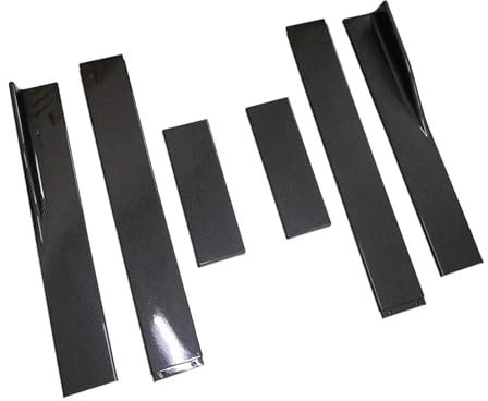 2M Seitenschweller Universal kompatibel for SEAT LEON FR 5F MK1 MK2 MK3 MK4 kompatibel for SEAT Ibiza 6J Verlängerungsset Splitter Schürze Autozubehör(Carbon Fiber Look)