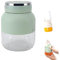 Mini Licuadora Portátil, Exprimidor Automático Recargable, Mezclador de Frutas, Licuadora de Viaje para Deportes Al Aire Libre, Botella de Agua de Doble Uso (verde claro)