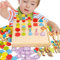 Math Games for Kids, Wooden Number Puzzle, 9.45x9.45x1.18 inches Multi Functional Learning Box, Preschool Educational Toy, Ideal for Thanksgiving & Fun Activities, Multicolor