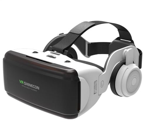 yakermur Vr Virtual-Reality-Brille, 3D, Handy, verstellbare Virtual-Reality-HD-Objektive, 3D, VR-Brille, Anti-Blaulicht für Kinder und Erwachsene